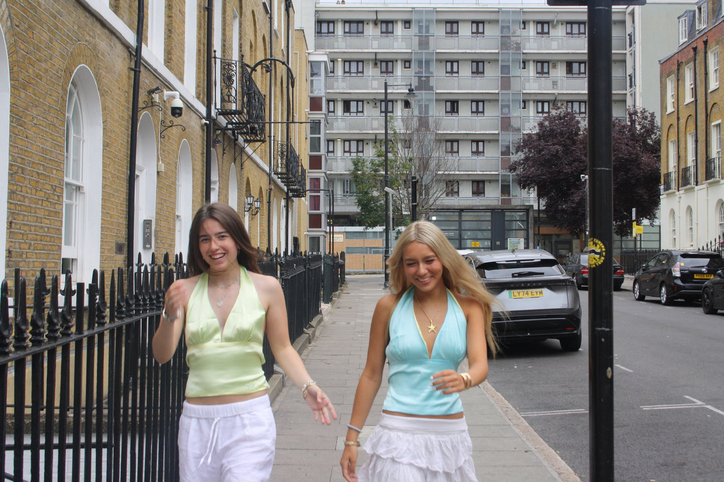 Halterneck Reversible Satin Style Top
