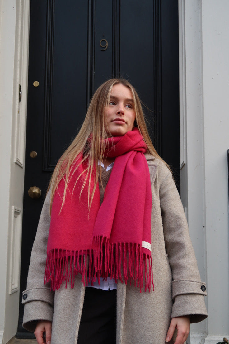The Crimson Delphi Scarf