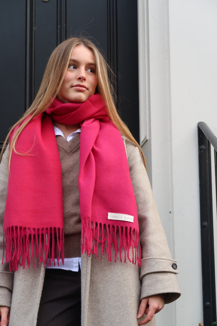 The Crimson Delphi Scarf