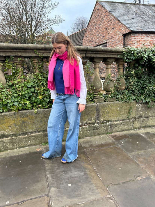 Lottie Scarf - Dark Pink/Light Pink